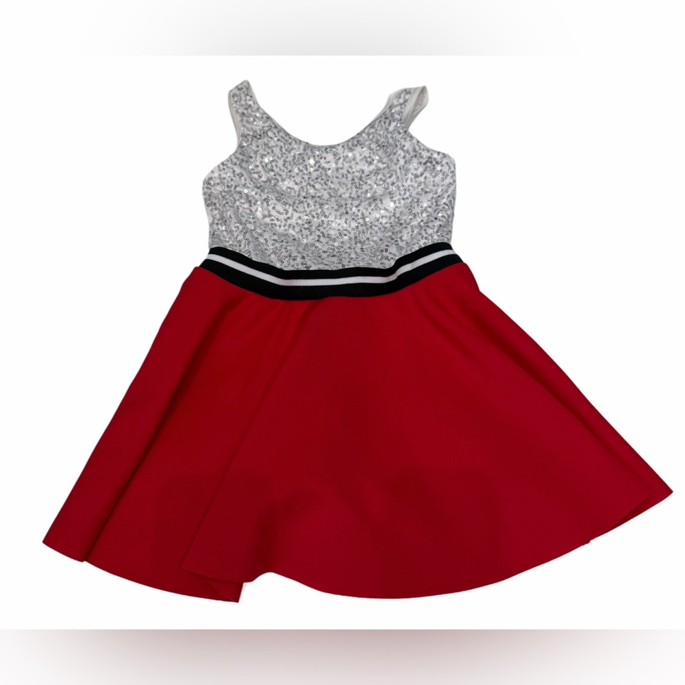 Weissman‎ Girl Dance Costume Dress White Red Size MC